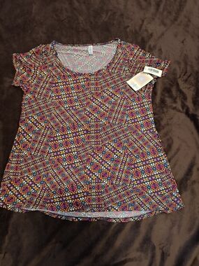 Lularoe NWT Classic T Women’s Geometric Print Short Sleeve Top - Multicolor